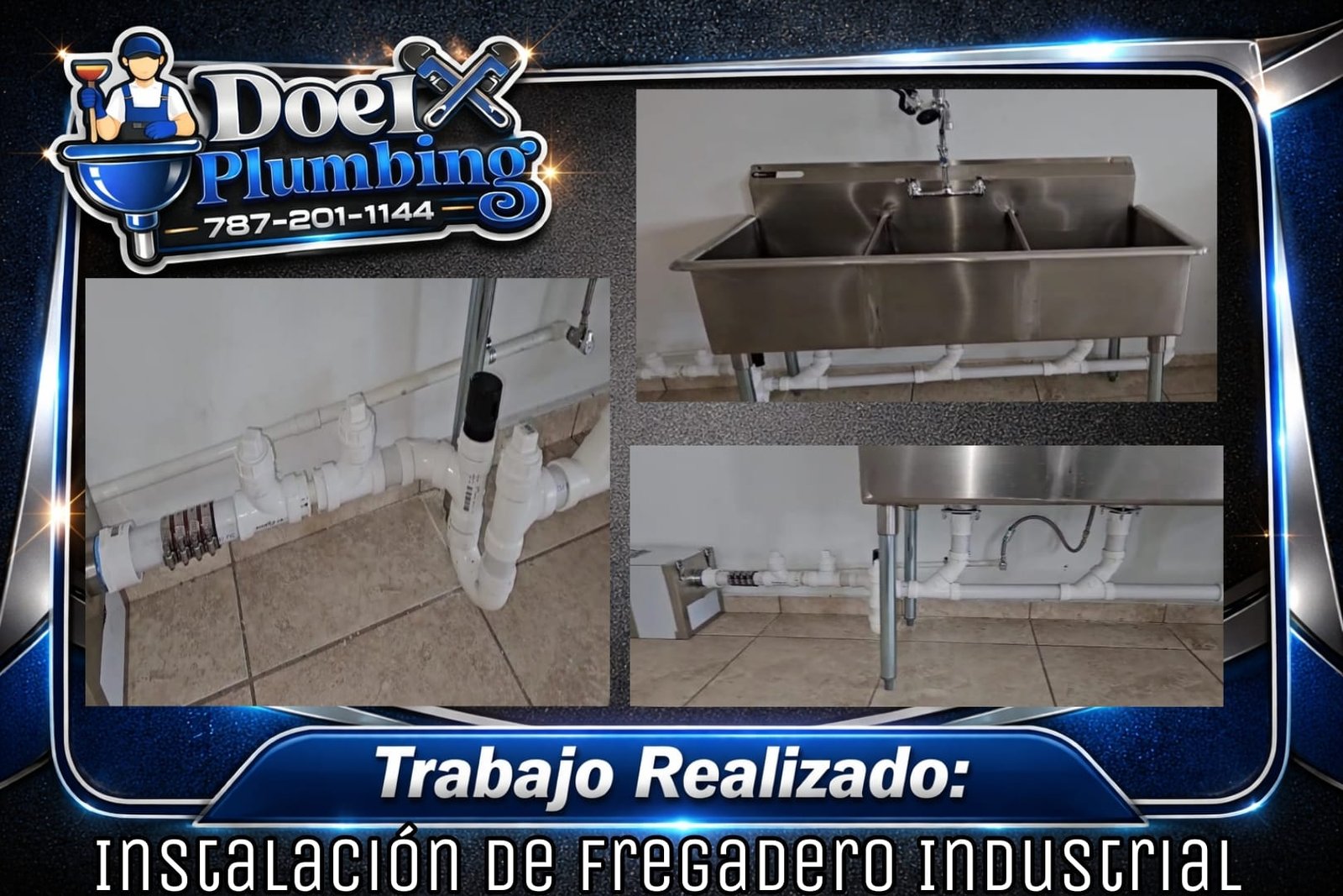 Instalacion de fregadero industrial